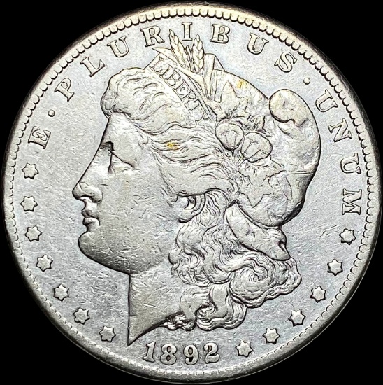 1892-CC Silver Morgan Dollar ABOUT UNCIRCULATED