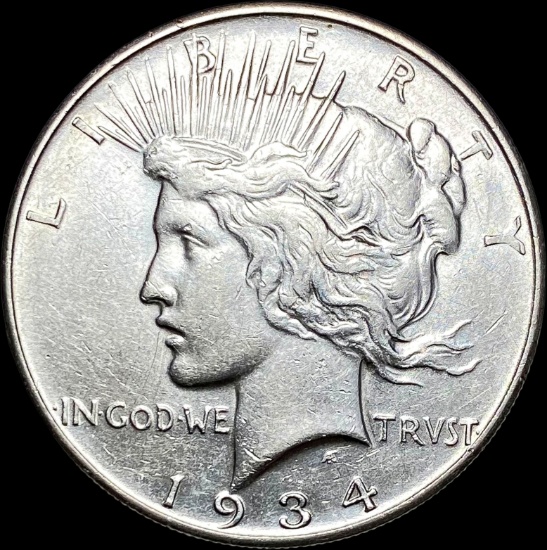 1934 Peace Silver Dollar NEARLY UNCIRCULATED