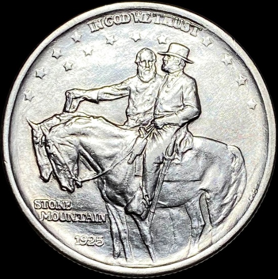 1925 Silver Half Dollar Stone Mountain CLOSELY UNCIRCULATED