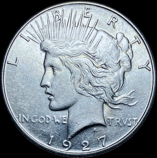 1927-S Silver Peace Dollar CHOICE AU