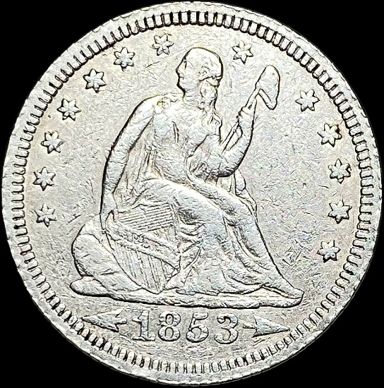 1853 Arrows Seated Liberty Quarter LIGHTLY CIRCULATED