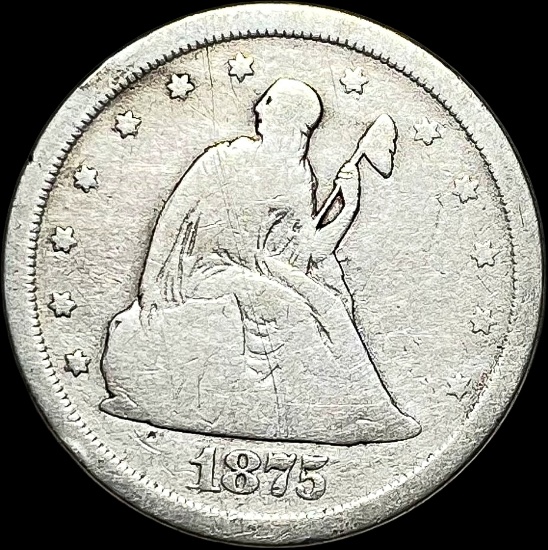 1875 Silver Twenty Cent Piece NICELY CIRCULATED