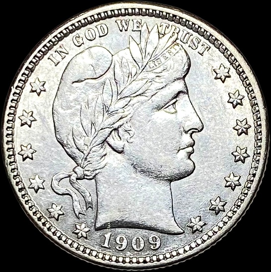 1909 Barber Silver Quarter UNCIRCULATED