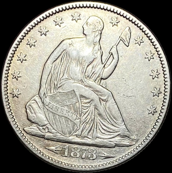 1873 Arrows Seated Liberty Half Dollar CLOSELY UNCIRCULATED