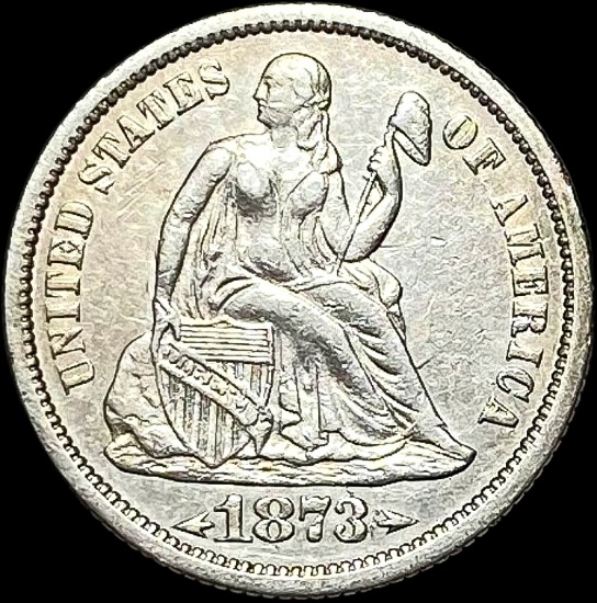 1873 Silver Dime (No Arrows) UNCIRCULATED