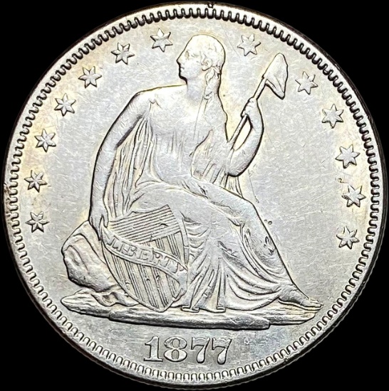 1877 Seated Liberty Half Dollar CLOSELY UNCIRCULATED