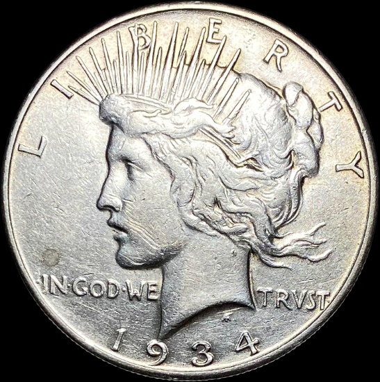 1934 Peace Silver Dollar NEARLY UNCIRCULATED