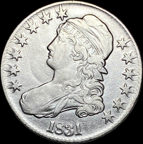 1831 Capped Bust Half Dollar NEARLY UNCIRCULATED