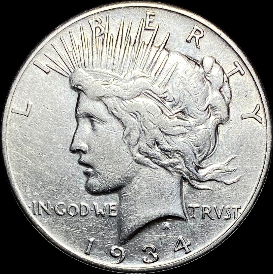 1934 Peace Silver Dollar NEARLY UNCIRCULATED