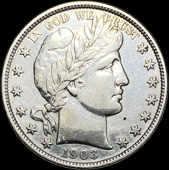 1903 Barber Silver Half Dollar CLOSELY UNCIRCULATED