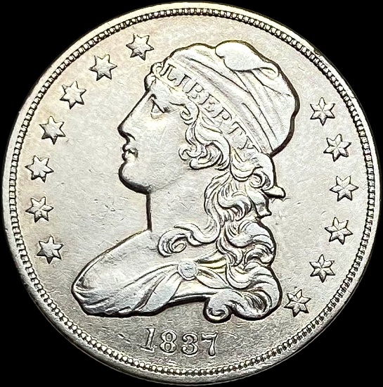 1837 Capped Bust Silver Quarter CLOSELY UNCIRCULATED