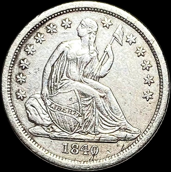 1840 Seated Liberty Dime NEARLY UNCIRCULATED