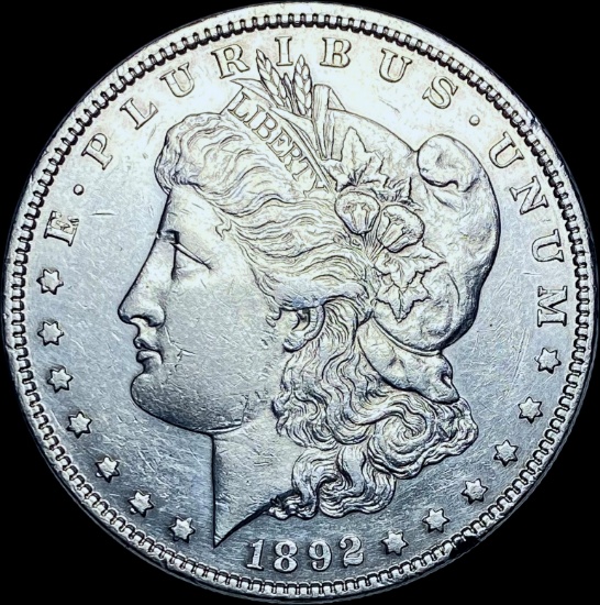 1892-S Silver Morgan Dollar CHOICE AU