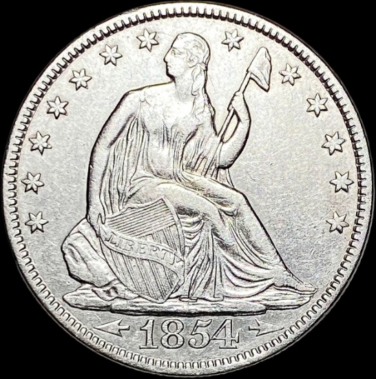 1854 Arrows Seated Liberty Half Dollar NEARLY UNCIRCULATED