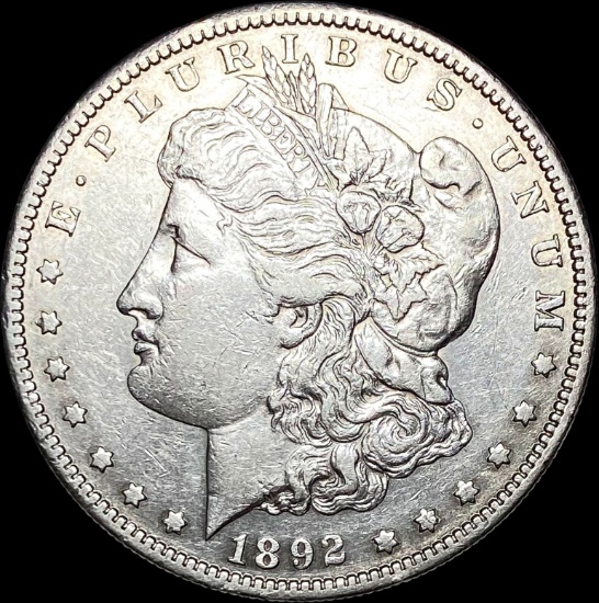 1892 Silver Morgan Dollar NEARLY UNCIRCULATED