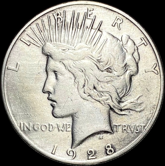 1928 Silver Peace Dollar LIGHTLY CIRCULATED