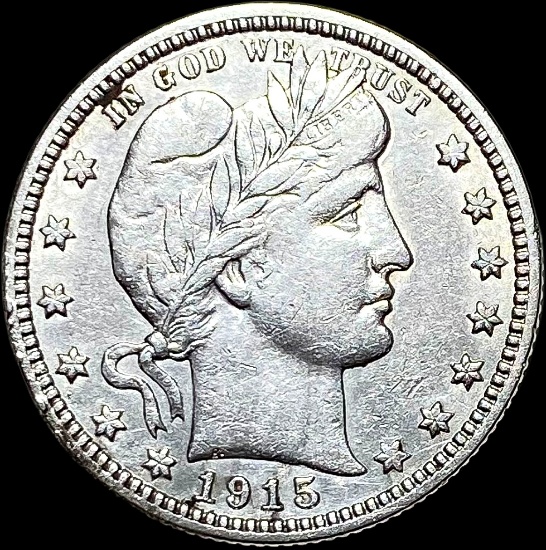 1915 Barber Silver Quarter CLOSELY UNCIRCULATED