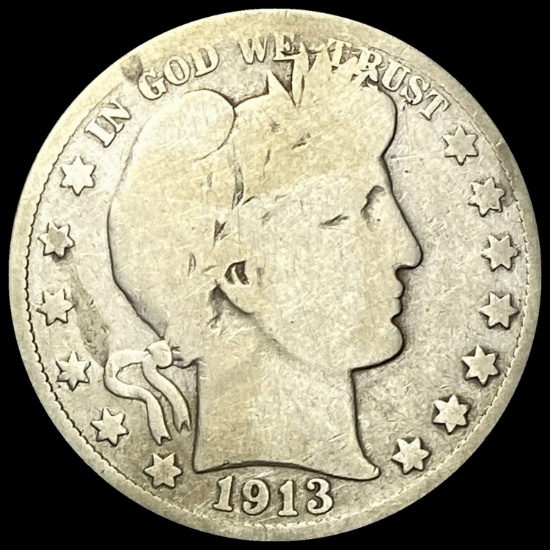 1913 Barber Half Dollar NICELY CIRCULATED