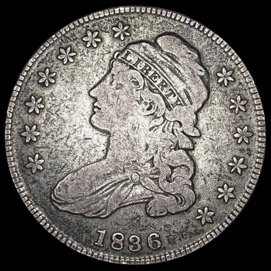 1836 Capped Bust Half Dollar LIGHTLY CIRCULATED