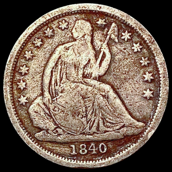 1840-O Seated Liberty Dime LIGHTLY CIRCULATED