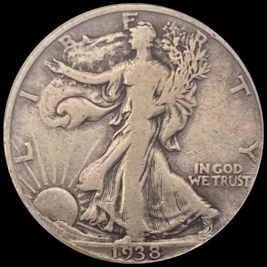 1938-D Walking Liberty Half Dollar LIGHTLY CIRCULATED