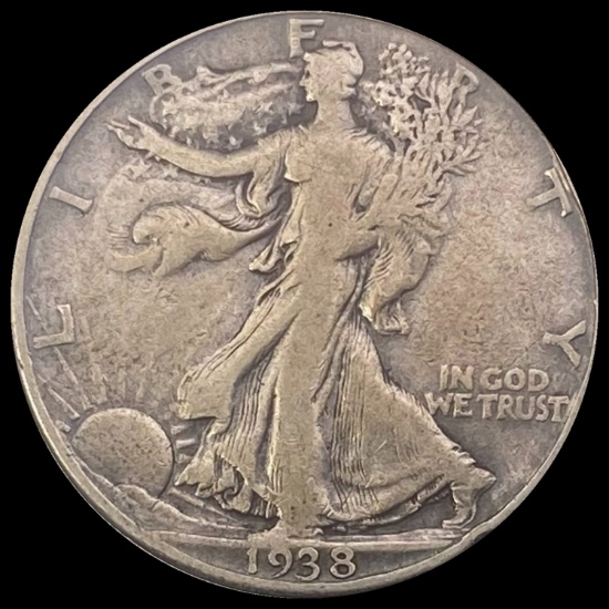 1938-D Walking Liberty Half Dollar LIGHTLY CIRCULATED