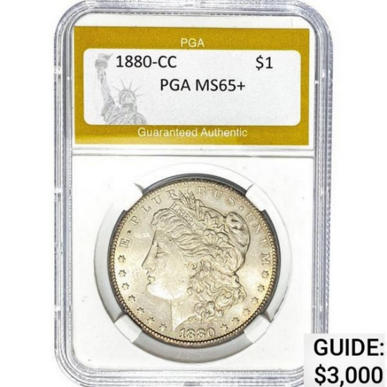 1880-CC Morgan Silver Dollar PGA MS65+