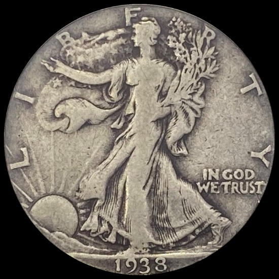 1938-D Walking Liberty Half Dollar LIGHTLY CIRCULATED