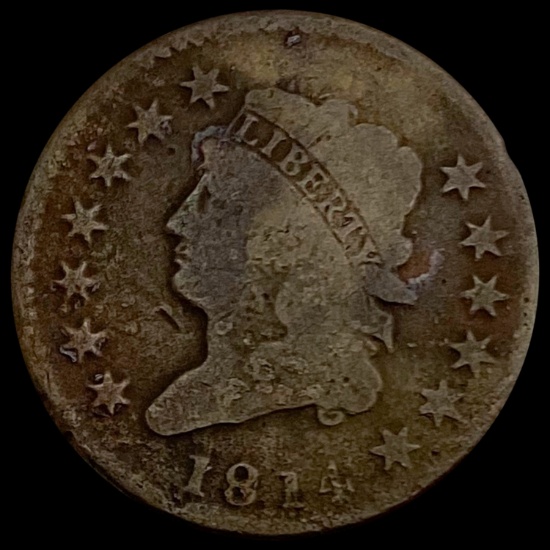 1814 Classic Head Large Cent NICELY CIRCULATED NICELY CIRCULATED