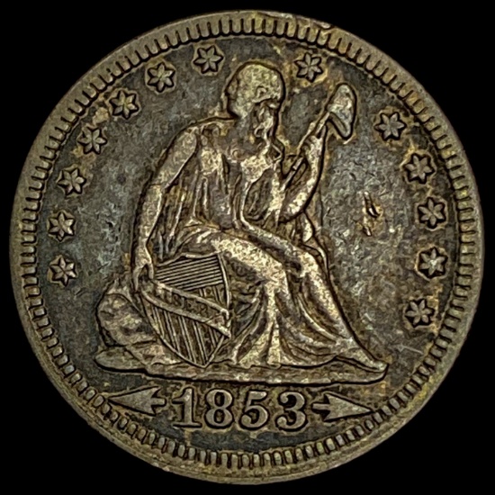 1853 Arrows Seated Liberty Quarter LIGHTLY CIRCULATED LIGHTLY CIRCULATED