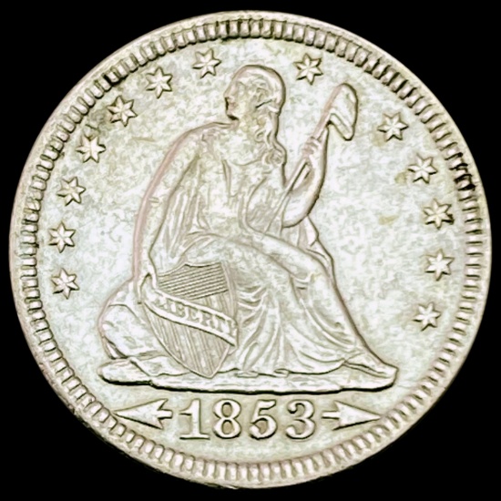 1853 Arrows Seated Liberty Quarter UNCIRCULATED UNCIRCULATED