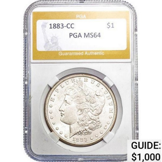 1883-CC Morgan Silver Dollar PGA MS64