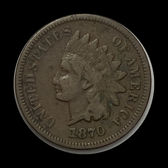 1870 Indian Head Cent NICELY CIRCULATED
