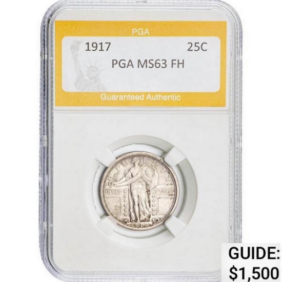 1917 Standing Liberty Quarter PGA MS63 FH