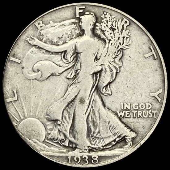 1938-D Walking Liberty Half Dollar LIGHTLY CIRCULATED