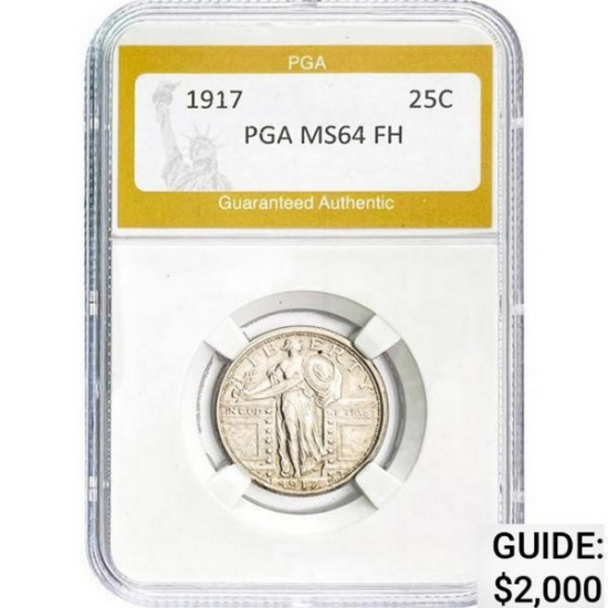 1917 Standing Liberty Quarter PGA MS64 FH