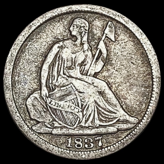 1837 Seated Liberty Half Dime NICELY CIRCULATED NICELY CIRCULATED