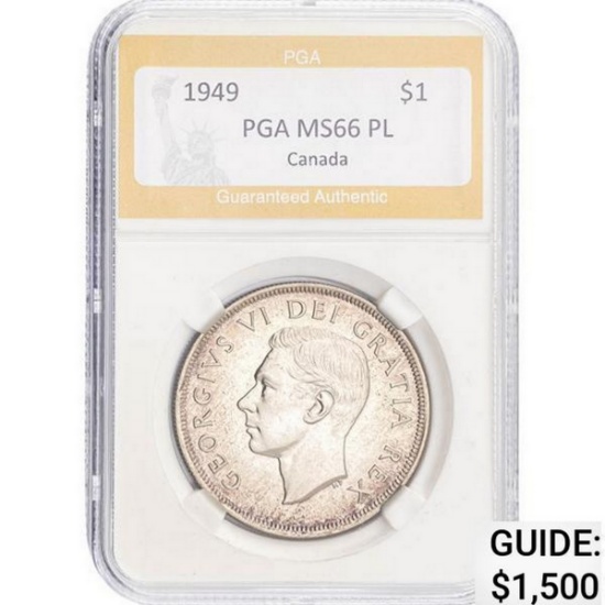 1949 Canada $1 PL PGA MS66