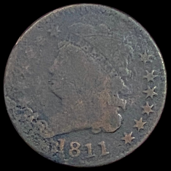 1811 Classic Head Half Cent NICELY CIRCULATED NICELY CIRCULATED