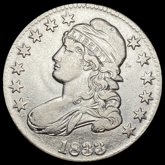 1833 Capped Bust Half Dollar CLOSELY UNCIRCULATED