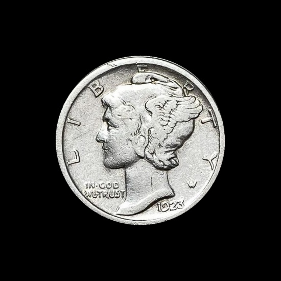 1923-S Mercury Dime CLOSELY UNCIRCULATED