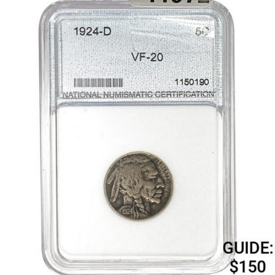 1924-D Buffalo Nickel NNC VF20