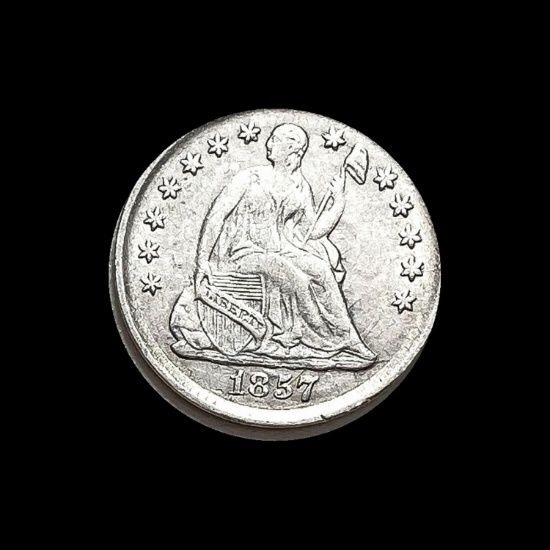 1857 Seated Liberty Half Dime CLOSELY UNCIRCULATED