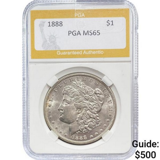 1888 Morgan Silver Dollar PGA MS65