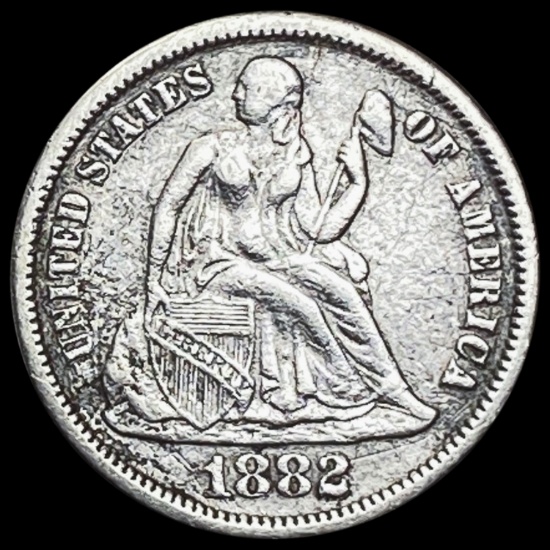 1882 Seated Liberty Dime NEARLY UNCIRCULATED