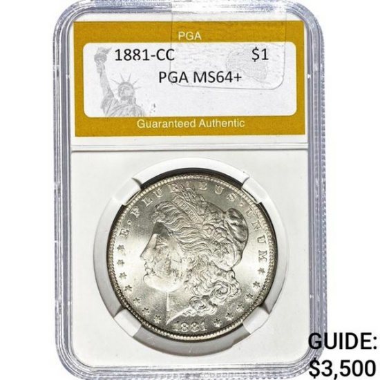 1881-CC Morgan Silver Dollar PGA MS64+