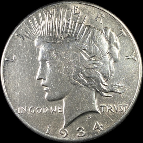 1934 Peace Silver Dollar LIGHTLY CIRCULATED
