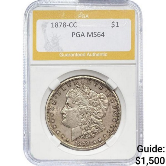 1878-CC Morgan Silver Dollar PGA MS64