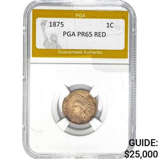 1875 Indian Head Cent PGA PR65 Red