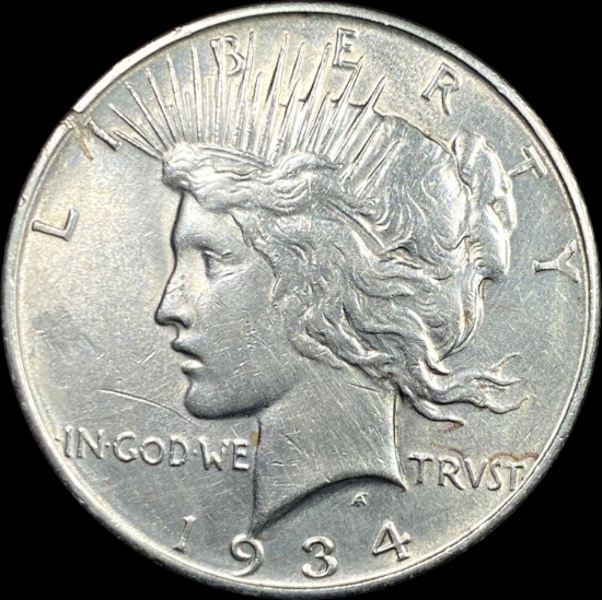 1934 Peace Silver Dollar CLOSELY UNCIRCULATED